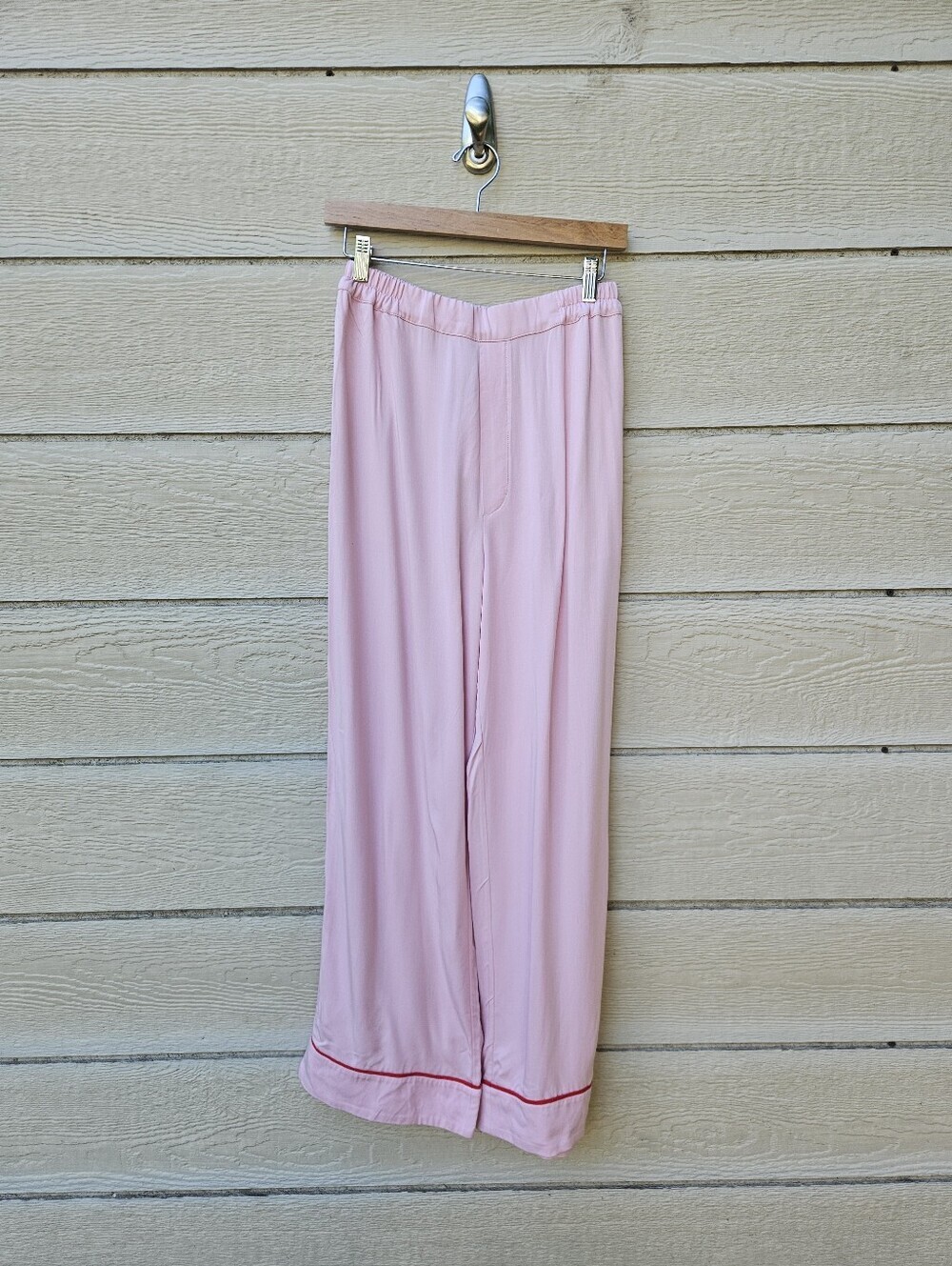 NWT Sleeper light pink pajama pants with red trim size small